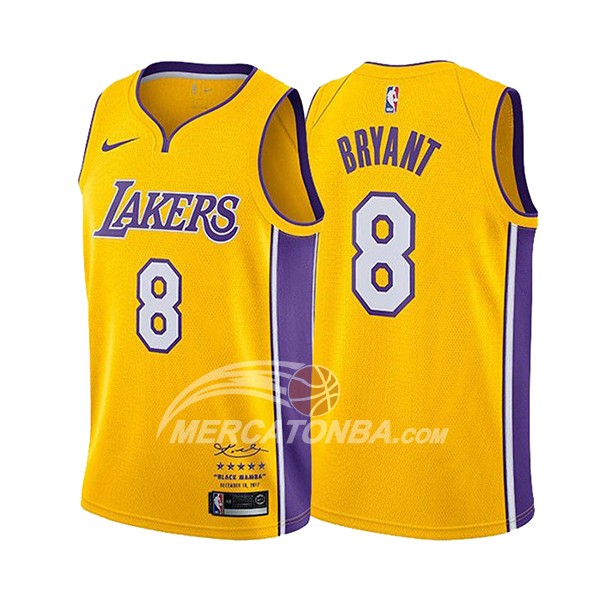 Maglia NBA Los Angeles Lakers Kobe Bryant Retirement 2017-18 Or